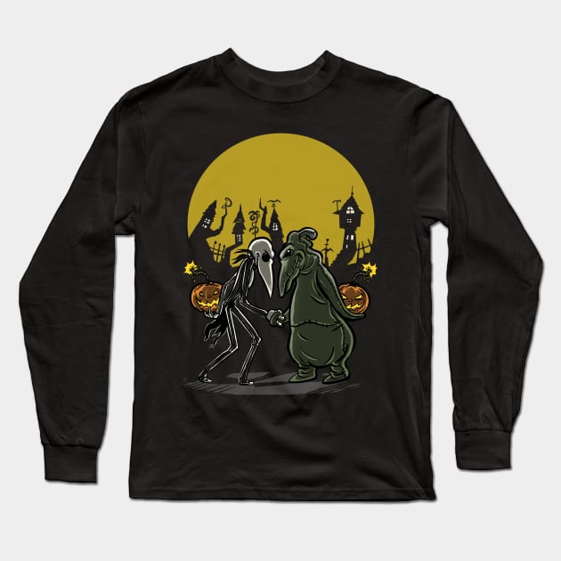 Jack vs Oogie Long Sleeve T-Shirt by Zascanauta